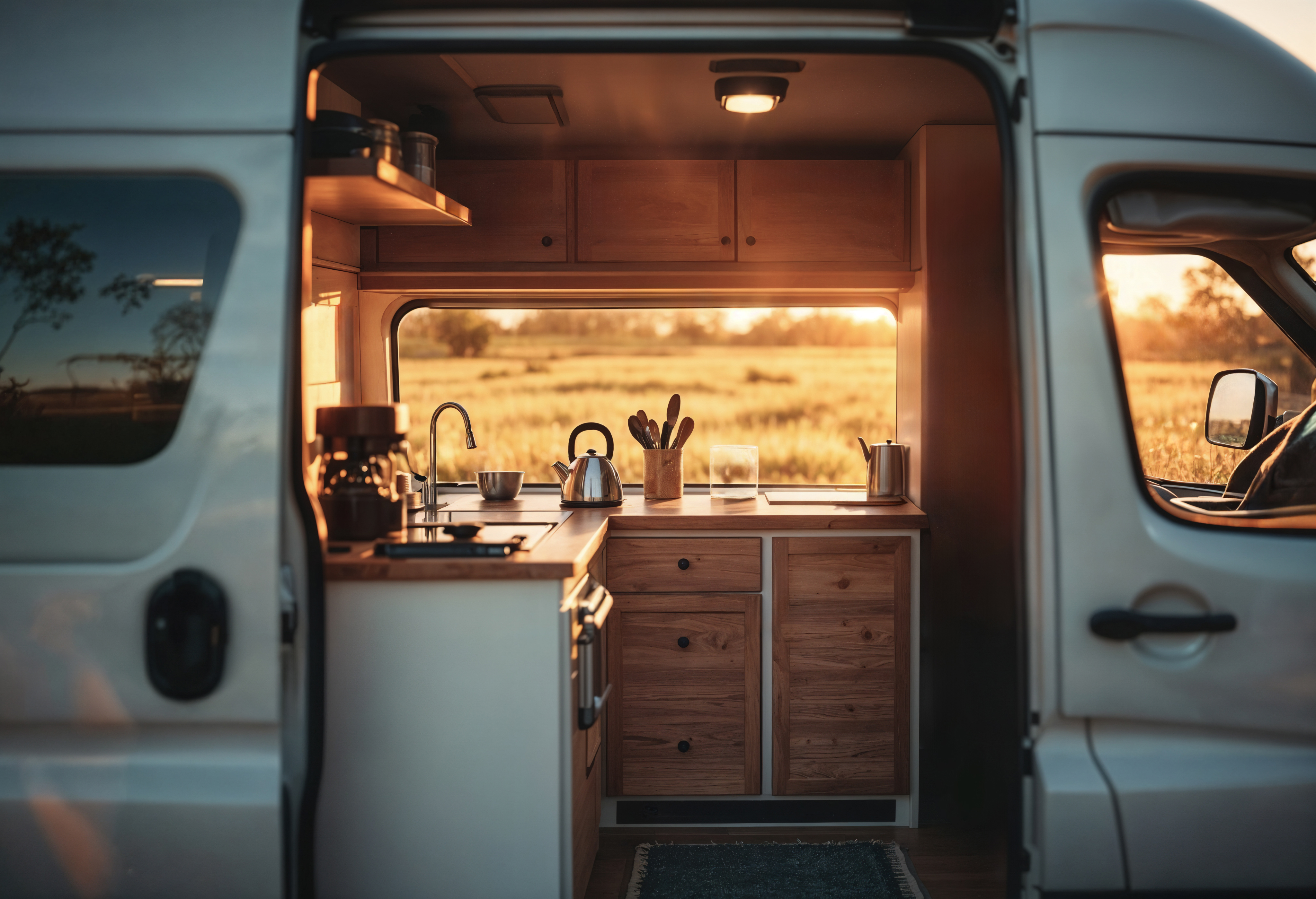 Cuisine de van aménagé moderne